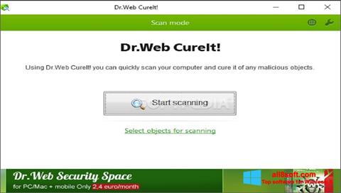 Zrzut ekranu Dr.Web CureIt na Windows 8