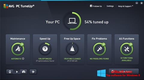 Zrzut ekranu AVG PC Tuneup na Windows 8