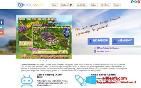 Zrzut ekranu Coowon Browser na Windows 8