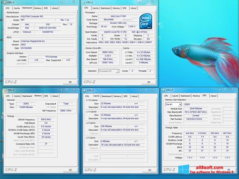 Zrzut ekranu CPU-Z na Windows 8