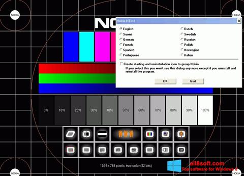 Zrzut ekranu Nokia Monitor Test na Windows 8
