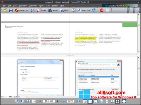 Zrzut ekranu Nuance PDF Reader na Windows 8