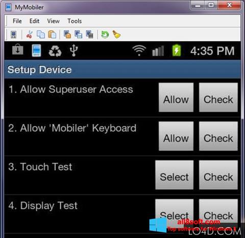 Zrzut ekranu MyMobiler na Windows 8