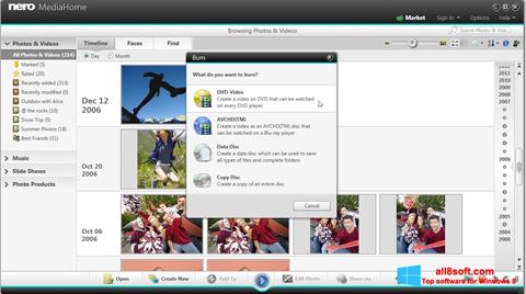 Zrzut ekranu Nero MediaHome na Windows 8
