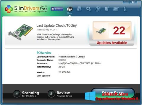 Zrzut ekranu SlimDrivers na Windows 8