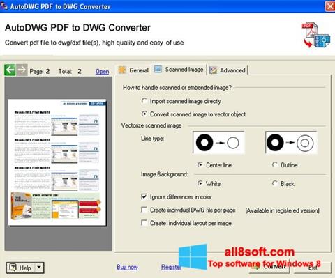 Zrzut ekranu PDF to DWG Converter na Windows 8