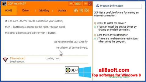 Zrzut ekranu 3DP Net na Windows 8