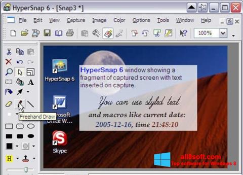 Zrzut ekranu HyperSnap na Windows 8