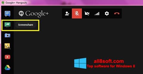 Zrzut ekranu Hangouts na Windows 8
