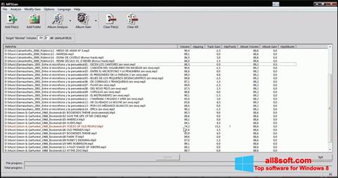 Zrzut ekranu MP3Gain na Windows 8