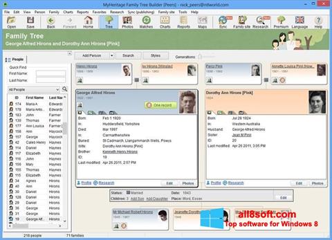 Zrzut ekranu Family Tree Builder na Windows 8