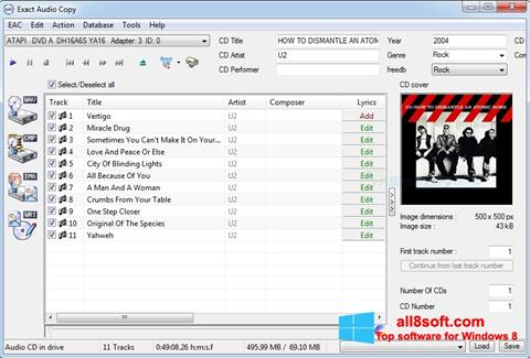 Zrzut ekranu Exact Audio Copy na Windows 8