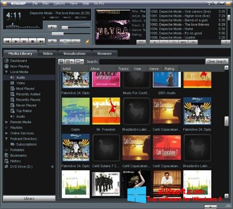 Zrzut ekranu Winamp na Windows 8