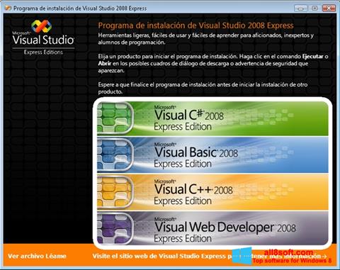 Zrzut ekranu Microsoft Visual Studio Express na Windows 8