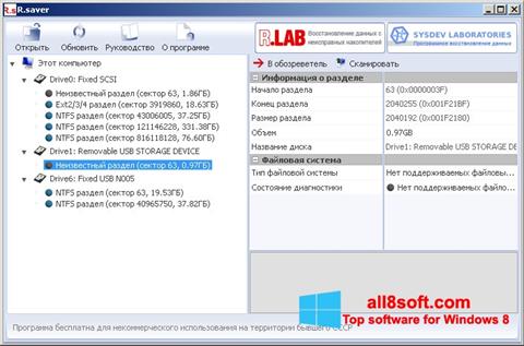 Zrzut ekranu R.saver na Windows 8