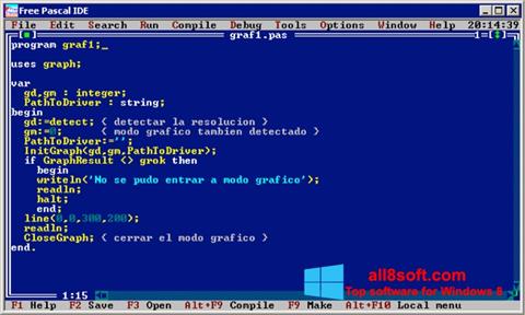 Zrzut ekranu Free Pascal na Windows 8