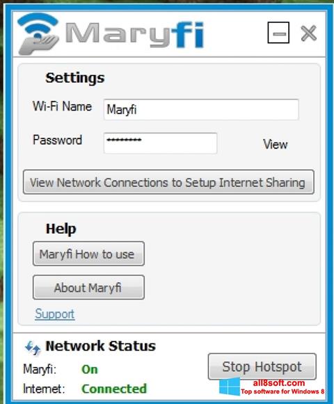 Zrzut ekranu MaryFi na Windows 8