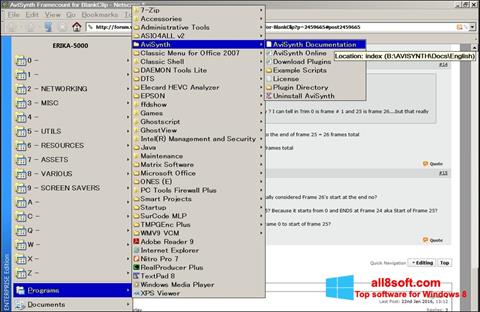 Zrzut ekranu AviSynth na Windows 8