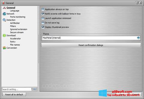 Zrzut ekranu VSO Downloader na Windows 8