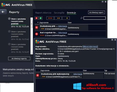 Zrzut ekranu AVG AntiVirus Free na Windows 8