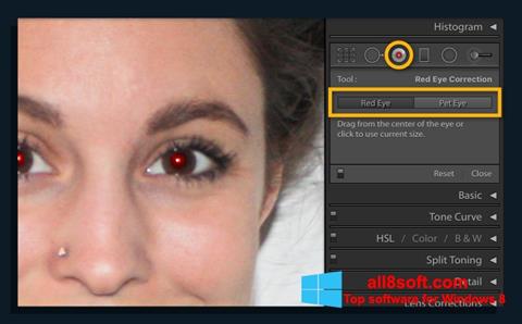 Zrzut ekranu Red Eye Remover na Windows 8