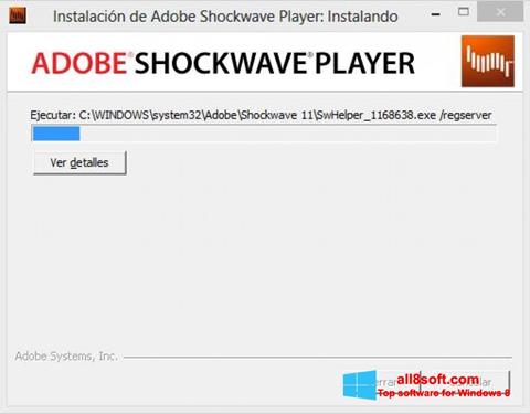 Zrzut ekranu Adobe Shockwave Player na Windows 8
