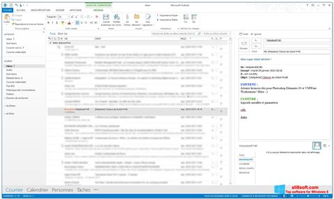 Zrzut ekranu Microsoft Outlook na Windows 8