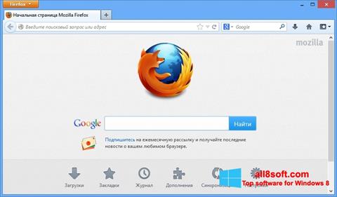 Zrzut ekranu Mozilla Firefox na Windows 8
