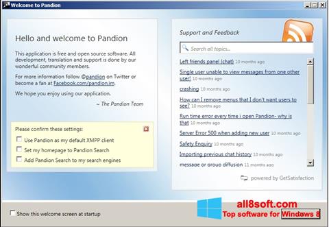 Zrzut ekranu Pandion na Windows 8