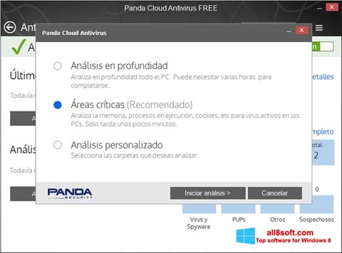 Zrzut ekranu Panda Cloud na Windows 8