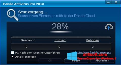 Zrzut ekranu Panda Antivirus Pro na Windows 8