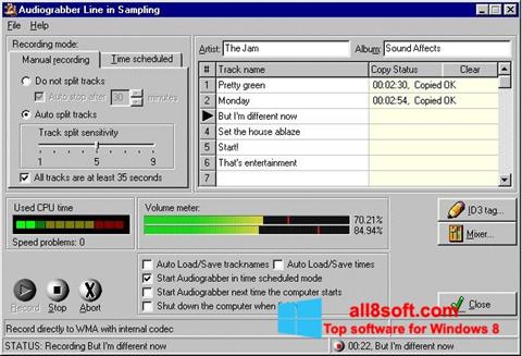 Zrzut ekranu Audiograbber na Windows 8
