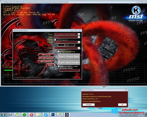 Zrzut ekranu MSI Kombustor na Windows 8