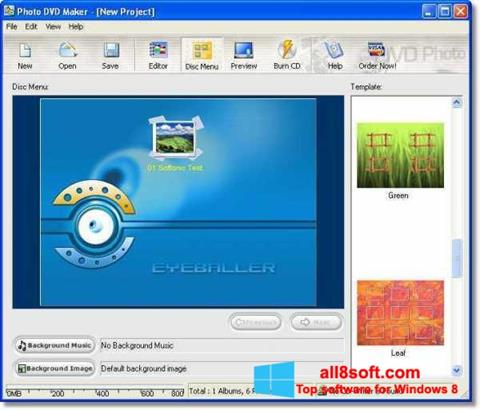 Zrzut ekranu DVD Maker na Windows 8