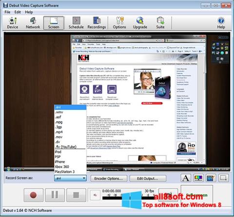 Zrzut ekranu Debut Video Capture na Windows 8