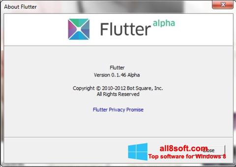 Zrzut ekranu Flutter na Windows 8