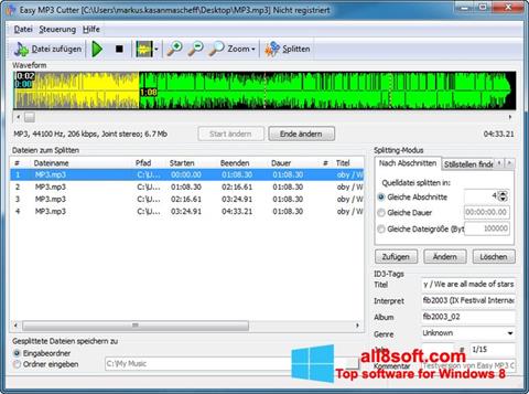 Zrzut ekranu MP3 Cutter na Windows 8