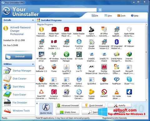 Zrzut ekranu Your Uninstaller na Windows 8