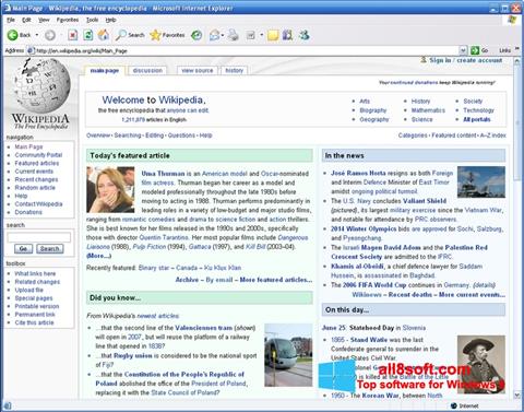 Zrzut ekranu Internet Explorer na Windows 8