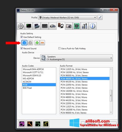 Zrzut ekranu Dxtory na Windows 8
