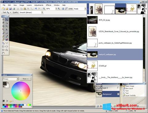 Zrzut ekranu Paint.NET na Windows 8