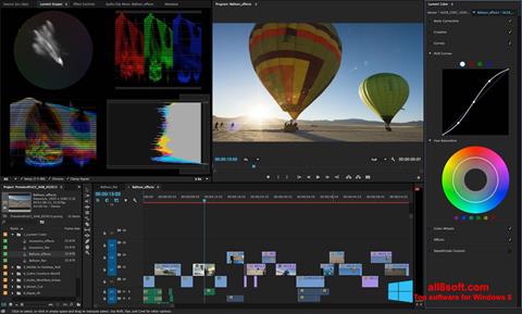 Zrzut ekranu Adobe Premiere Pro na Windows 8