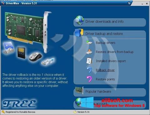 Zrzut ekranu Driver Cleaner na Windows 8