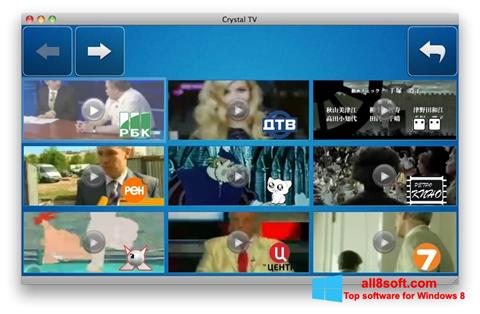 Zrzut ekranu Crystal TV na Windows 8