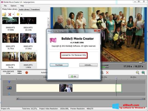 Zrzut ekranu Bolide Movie Creator na Windows 8
