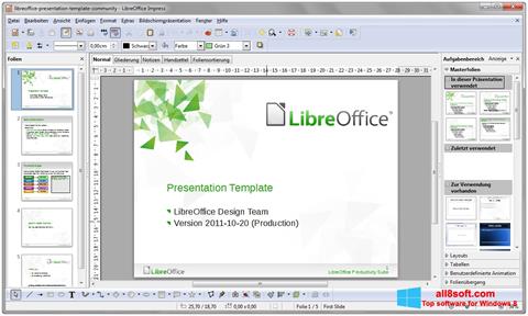 Zrzut ekranu LibreOffice na Windows 8