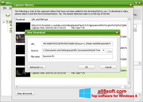 Zrzut ekranu Free Video Catcher na Windows 8