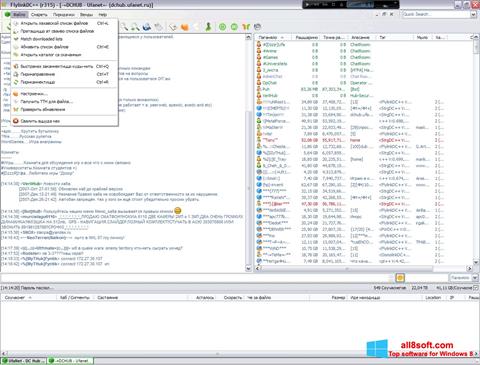 Zrzut ekranu FlylinkDC++ na Windows 8