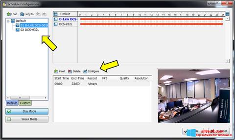 Zrzut ekranu D-ViewCam na Windows 8