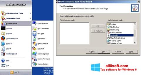 Zrzut ekranu ERD Commander na Windows 8